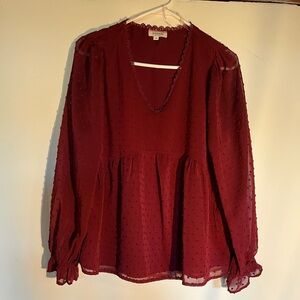 Andree by Unit Maroon Blouse